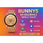 Samsung Galaxy S26 Uyumlu Bluetooth Aramalı Akıllı Saat – 1.43” Amoled, Suya Dayanıklı - 38 mm - Gold