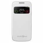 Samsung Galaxy S4 Mini Orjinal S View Cover Kılıf - Beyaz (Outlet)