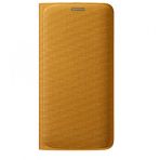 Samsung Galaxy S6 Edge Orjinal Flip Wallet (Tekstil) Sarı Ef Wg925byegww