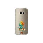 Samsung Galaxy S7 Edge ile uyumlu Splash ahtapot Tasarımlı Slimfit şeffaf silikon kılıf