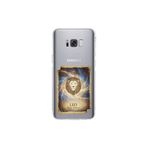 Samsung Galaxy S8 Plus ile Uyumlu Burç Kartları Aslan Tasarımlı Şeffaf Silikon Kılıf