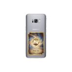 Samsung Galaxy S8 Plus ile Uyumlu Burç Kartları Balık Tasarımlı Şeffaf Silikon Kılıf