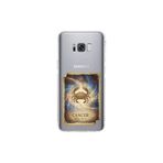 Samsung Galaxy S8 Plus ile Uyumlu Burç Kartları Yangeç Tasarımlı Şeffaf Silikon Kılıf