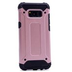 Samsung Galaxy S8 Plus ile uyumlu Çİft Katman Koruyucu Crash Military Tank Kılıf - Rose Gold