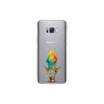 Samsung Galaxy S8 Plus ile uyumlu Splash ahtapot tasarımlı şeffaf silikon kılıf