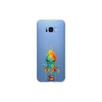 Samsung Galaxy S8 Plus ile uyumlu Splash ahtapot Tasarımlı Slimfit şeffaf silikon kılıf