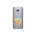 Samsung Galaxy S8 Plus ile Uyumlu Splash Köpek Tasarımlı Şeffaf Silikon Kılıf