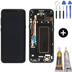 Samsung Galaxy S8 Plus Sm-G955 Uyumlu Çıtalı Yan Sanayidir Lcd Ekran Dokunmatik Siyah + Montaj Seti