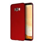 Samsung Galaxy S8 Plus Uyumlu Sert Rubber Silikon Kılıf (Kırmızı)