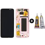 Samsung Galaxy S8 Sm-G950 Uyumlu Çıtalı Oled Lcd Ekran Dokunmatik Pembe + B7000