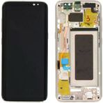 Samsung Galaxy S8 Sm-G950 Uyumlu Çıtalı Servis Lcd Ekran Dokunmatik Gold
