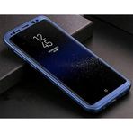 Samsung Galaxy S8 Uyumlu Kamera Korumalı 360 Silikon Kılıf (Mavi)