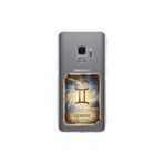 Samsung Galaxy S9 ile Uyumlu Burç Kartları İkizler Tasarımlı Şeffaf Silikon Kılıf