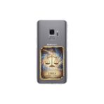 Samsung Galaxy S9 ile Uyumlu Burç Kartları Terazi Tasarımlı Şeffaf Silikon Kılıf