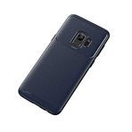 Samsung Galaxy S9 ile uyumlu Kılıf Karbon Silikon Case Lacivert