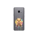 Samsung Galaxy S9 ile Uyumlu Splash Kapibara Tasarımlı Slimfit Şeffaf Silikon Kılıf