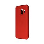 Samsung Galaxy S9 Kılıf Kamera Korumalı Silikon Rubber Arka Kapak Kırmızı