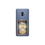 Samsung Galaxy S9 Plus ile Uyumlu Burç Kartları İkizler Tasarımlı Şeffaf Silikon Kılıf