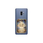Samsung Galaxy S9 Plus ile Uyumlu Burç Kartları Kova Tasarımlı Şeffaf Silikon Kılıf