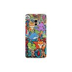 Samsung Galaxy S9 Plus ile Uyumlu Grafiti Mini Tasarımlı Şeffaf Silikon Kılıf