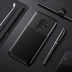 Samsung Galaxy S9 Plus ile uyumlu Kılıf Karbon Silikon Case Siyah