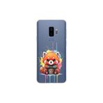 Samsung Galaxy S9 Plus ile Uyumlu Splash Tilki Tasarımlı Slimfit Şeffaf Silikon Kılıf