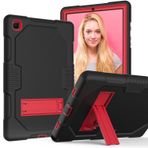 Samsung Galaxy Tab A 2019 10.1 SM-T510/T515 Tablet PC için Uyumlu/Yedek Ağır Hizmet Tipi Kılıf Darbeye Dayanıklı Kılıf WESB2 (Kırmızı Siyah)