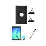 Samsung Galaxy Tab A SM-T510 Dönerli Siyah 10.1 inç Tablet Kılıfı Seti