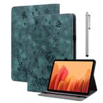 Samsung Galaxy Tab A6 10.1 2016 SM-T580/SM-T585 için KEDBBAO Kılıf, Galaxy Tab A 2016 Kılıf için Kalem Tutucu ve Standlı Çok Açılı Folyo Flip PU Deri Kılıf, Yeşil