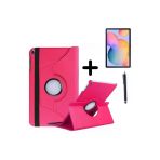 Samsung Galaxy Tab A7 Lite Sm-T220 Uyumlu Dönebilen Tablet Kılıfı+Ekran Koruyucu+Kalem Seti Pembe