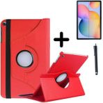 Samsung Galaxy Tab A7 Lite SM-T220/T225 Dönebilen Tablet Kılıfı+Ekran Koruyucu+Kalem Seti 8.7 Inç - Kırmızı