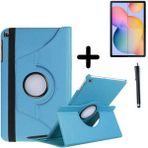 Samsung Galaxy Tab A7 Lite SM-T220/T225 Dönebilen Tablet Kılıfı+Ekran Koruyucu+Kalem Seti 8.7 Inç - Mavi