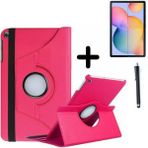 Samsung Galaxy Tab A7 Lite SM-T220/T225 Dönebilen Tablet Kılıfı+Ekran Koruyucu+Kalem Seti 8.7 Inç - Pembe