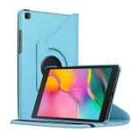 Samsung Galaxy Tab A7 T500 Deri Kapaklı 360 Kılıf Açık Mavi