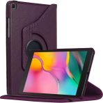 Samsung Galaxy Tab A7 T500 Deri Kapaklı 360 Kılıf Mor