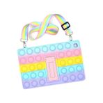 Samsung Galaxy Tab A7 T500 T505 T507 10.4 Inç Uyumlu Eğlenceli Çocuk Kılıfı Popit Askılı Standlı Kılıf cok-renkli