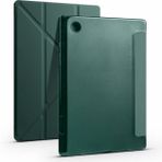 Samsung Galaxy Tab A8 10.5 SM-X200 Standlı Tri Folding Kalemlikli Silikon Smart Cover Koyu Yeşil Tablet Kılıfı