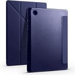 Samsung Galaxy Tab A8 10.5 SM-X200 Standlı Tri Folding Kalemlikli Silikon Smart Cover Lacivert Tablet Kılıfı