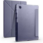 Samsung Galaxy Tab A8 10.5 SM-X200 Standlı Tri Folding Kalemlikli Silikon Smart Cover Mor Tablet Kılıfı