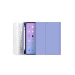 Samsung Galaxy Tab A8 Sm-X200 10.5 Inç Tablet Uyumlu Bluetooth Klavyeli Kılıf (Türkçe Klavye) Lila