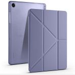 Samsung Galaxy Tab A9+ Plus / A11+ Plus Uyumlu Üçgen Standlı Uyandırma Fonksiyonlu Tablet Kılıfı - Lavanta Moru