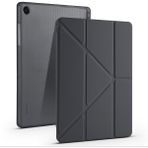 Samsung Galaxy Tab A9+ Plus / A11+ Plus Uyumlu Üçgen Standlı Uyandırma Fonksiyonlu Tablet Kılıfı - Siyah
