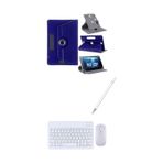 Samsung Galaxy Tab S10 Fe 10.9'' Uyumlu Kılıf Bluetooth Klavye Dokunmatik Kalem Kılıf lacivert