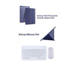 Samsung Galaxy Tab S11 11inç 2025 ile uyumlu Kılıf Kalem Bluetooth Klavye ve Mouse Set, Standlı X736 X730 (Lacivert)