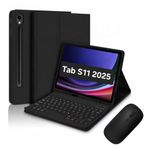 Samsung Galaxy Tab S11 Klavye Kılıfı 11inç inç 2025, Manyetik Ayrılabilir Kablosuz Bluetooth Klavye, Çok Açılı Stand, PU Deri Folyo Kapak (Siyah)