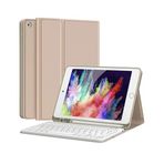 Samsung Galaxy Tab S7 FE S7 Plus S8 Plus 12.4" ile uyumlu Kılıf Kablosuz Klavyeli Case Mobax X800 T730 T970 Gold