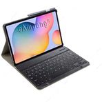 Samsung Galaxy Tab S7 FE S7 Plus S8 Plus 12.4" ile uyumlu Kılıf Kablosuz Klavyeli Case Mobax X800 T730 T970 Siyah