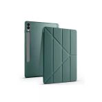 Samsung Galaxy Tab S7 Fe S8 Plus T970/x800/t733/t737/t736 12.4" Kalem Bölme Arka Silikon Kapak Kılıf koyu-yesil
