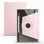 Samsung Galaxy Tab S7 Fe/ S8 Plus/S7 Plus Dönebilen Standlı Kalem Bölmeli Koruyucu Kılıf Stylus Kalem ve Nano Ekran Koruyucu Çok Fonksiyonlu Set