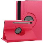 Samsung Galaxy Tab S7 FE T730 T735 T737 ile uyumlu Kılıf 360 Dönebilen Standlı Case Pembe